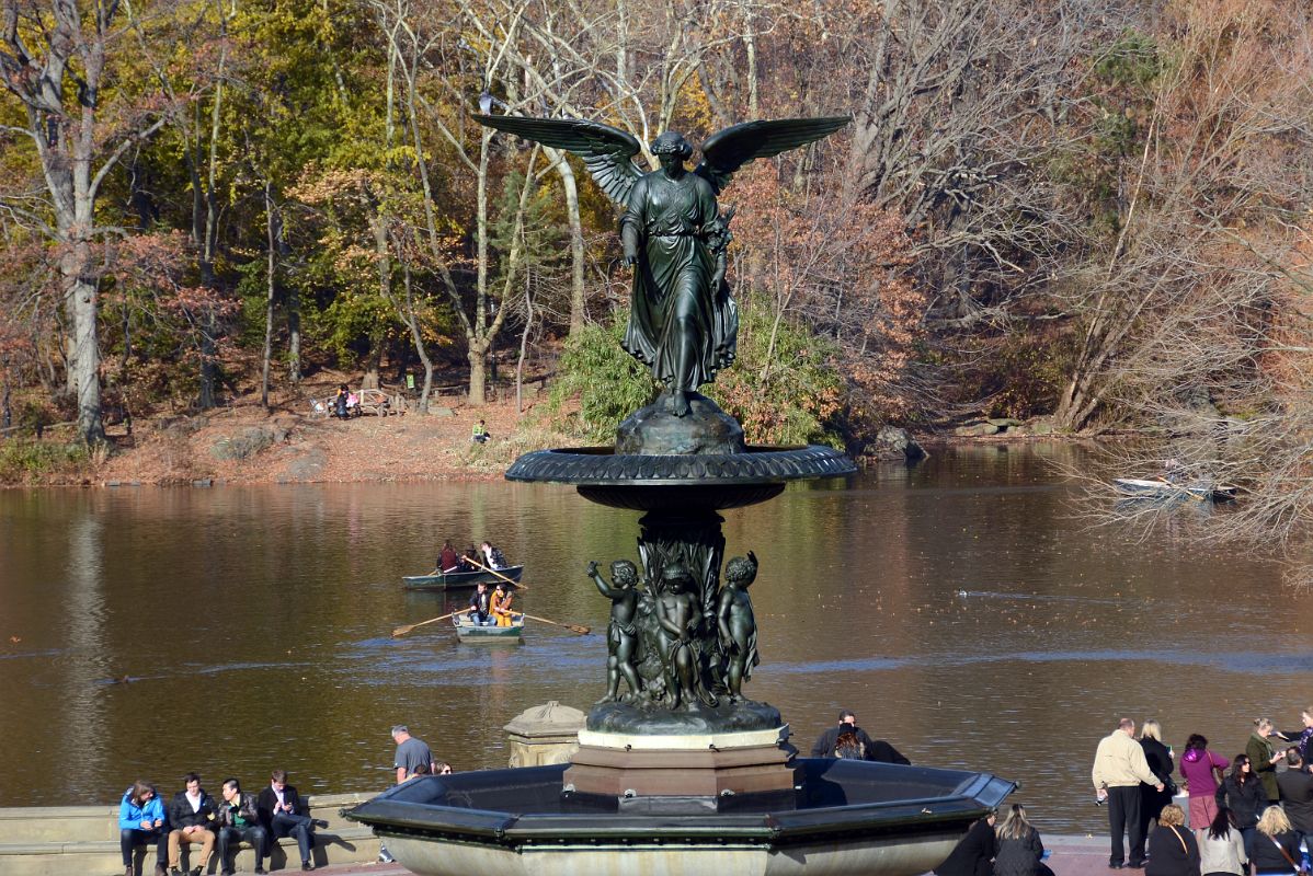 16G Bethesda Fountain Angel of the Waters Statue In Central Park In November